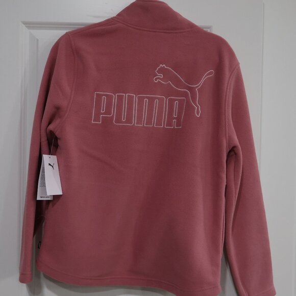 PUMA Women’s Pink Full-Zip Fleece Jacket Size Medium or Large NWT - Picture 10 of 12